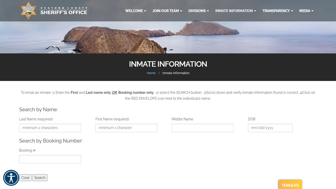 Inmate Information - Ventura County Sheriff's Office